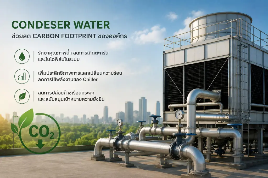 condenser water ช่วยลด carbon footprint ขององค์กร