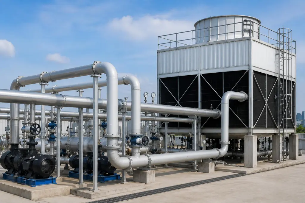 ระบบ condenser water และ cooling tower ในโรงงานอุตสาหกรรม